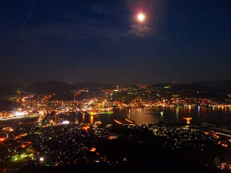 長崎〜夜景とお月様