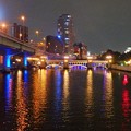 写真: 大阪の夜〜大江橋から