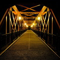 写真: 山線鉄橋の夜　その１