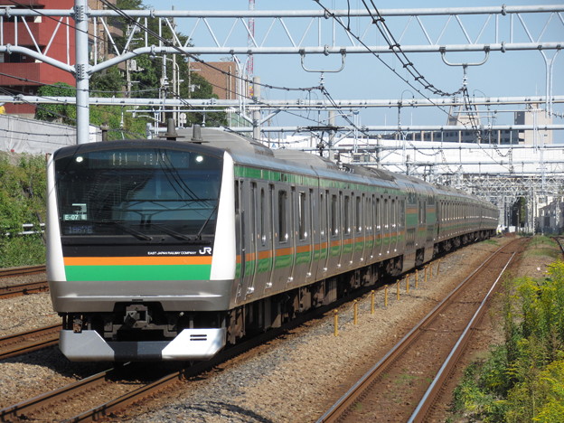 写真: 東海道線E233系3000番台　E-07＋U-107編成