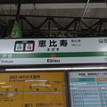 写真: #JA09 恵比寿駅　駅名標【埼京線･湘南新宿ライン 北行 2】