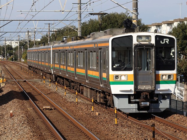 写真: 東海道線211系6000番台　GG7＋LL10編成
