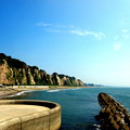 写真: 江口蓬莱（浸食されたシラスの崖）