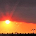 写真: 夕景・・燃える太陽　２　　　　11：30