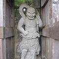 写真: 富貴寺山門の阿像