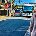 写真: 京都　五条坂と観光バス