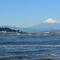 写真: 江ノ島と富士山
