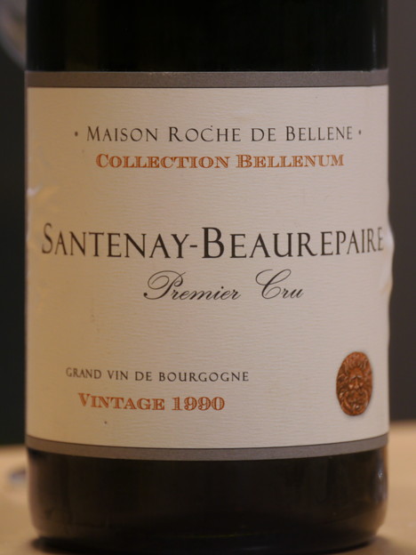 Santenay-Beaurepaire 1er Cru 1990（Maison Roche de Bellene）