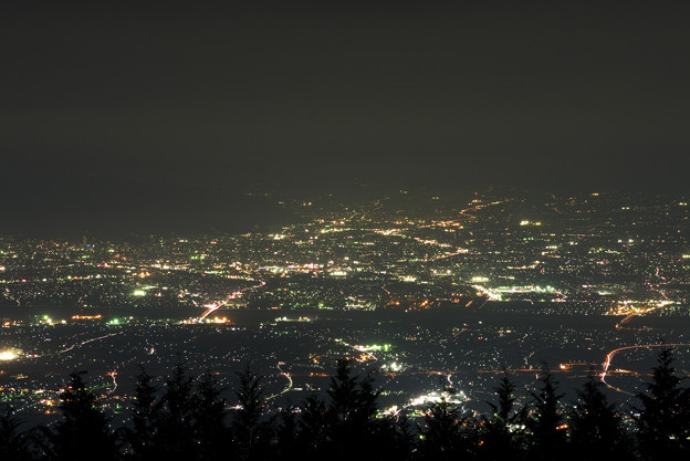 甲府盆地の夜景
