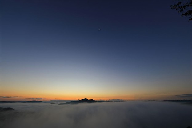 写真: 夜明けの雲海