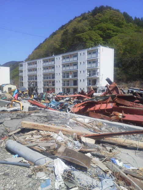 釜石・鵜住居の津波被害