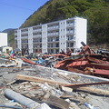 写真: 釜石・鵜住居の津波被害