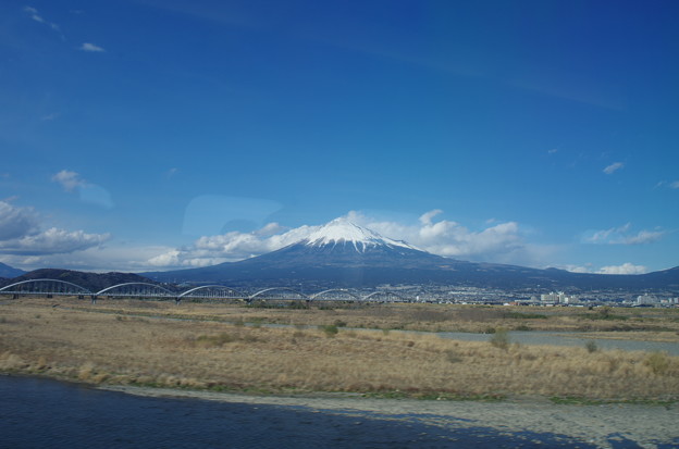 お帰りは富士山を撮って