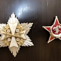 写真: エスグラ製のワシ勲章の星形土台付きとトルコガリポリスター