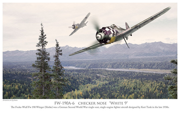 写真: Aviation Art Poster "Fw190" ver.2