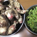 写真: 新生姜と枝豆