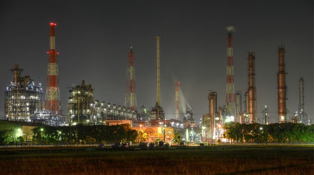 写真: 千葉 養老臨海公園周辺の工場夜景