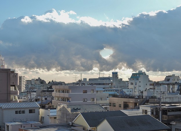 写真: 2015.1.23 雲に穴 -1