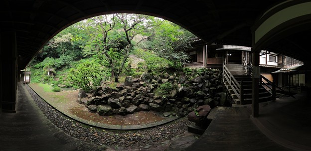写真: 臨済寺　本堂庭園(2) パノラマ写真 265°