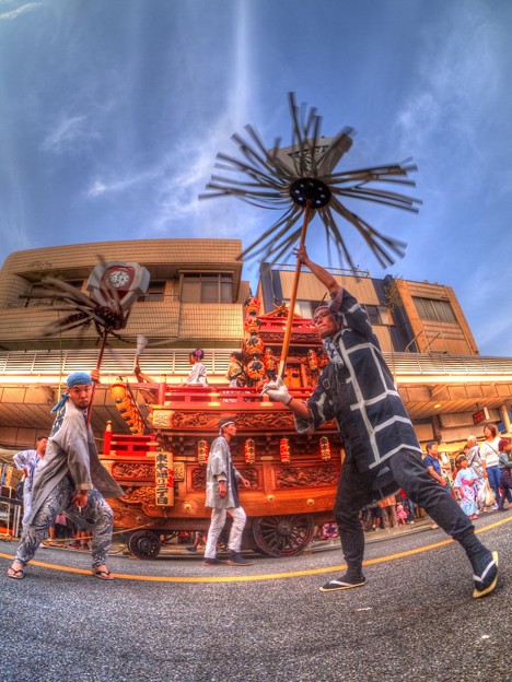 写真: 吉原祇園祭 纏(まとい) HDR