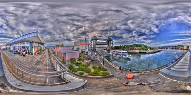 写真: 沼津港　360度パノラマ写真 HDR