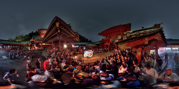 写真: 2016年10月1日　浅間神社　大神楽祭 360度パノラマ写真(2)