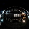 写真: 飛騨古川 三寺参り  雪像ろうそく 渡辺酒造前 360度パノラマ写真