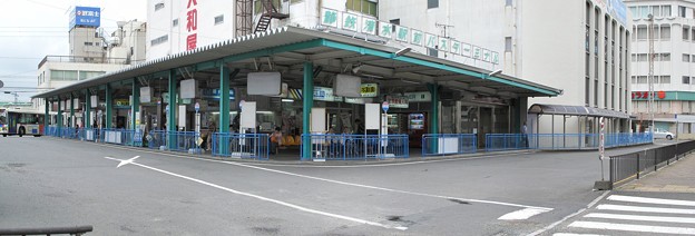 2009年8月6日 旧JR清水駅バスターミナル　パノラマ写真