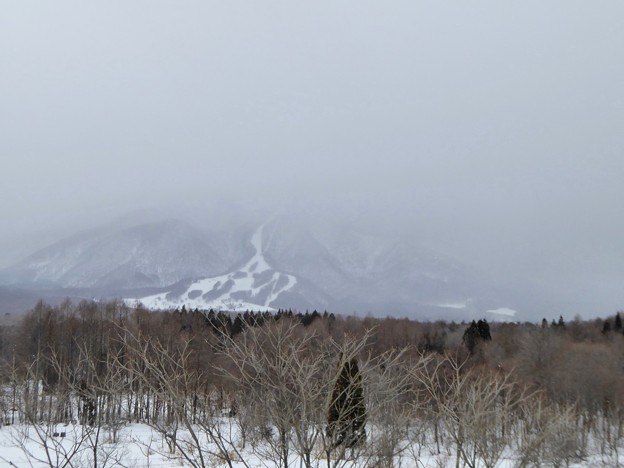 写真: 霧の黒姫山