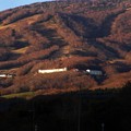 写真: 写真00282　夕日が当たる網張温泉スキー場と休暇村