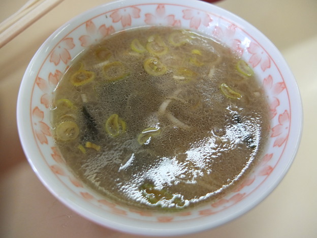 写真: オーモリ東本町店 焼きそば スープ