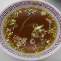 写真: 中華 宝亭 揚げ焼きそば（出前） スープ