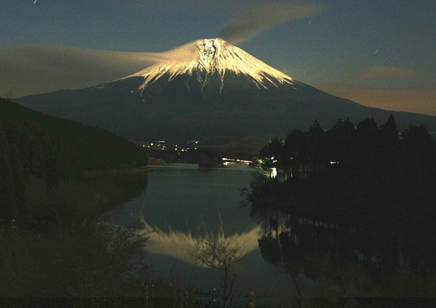 写真: 15夜の富士