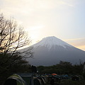 写真: 田貫湖キャンプ場からの富士山