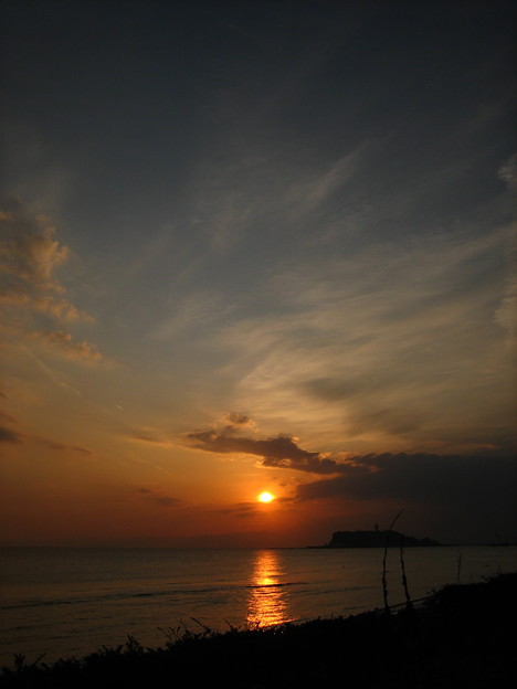 江ノ島に沈む夕陽05