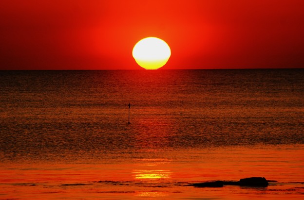 落陽日本海　　　ダルマ夕陽