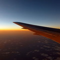 写真: 機上の夕焼けなのです＾＾