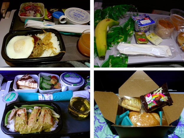写真: ハワイアン航空の機内食