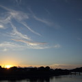 水俣川の夕日