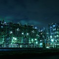 写真: 川崎　工場夜景