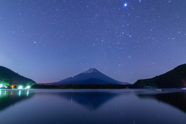 富士山と星空　精進湖にて　その３