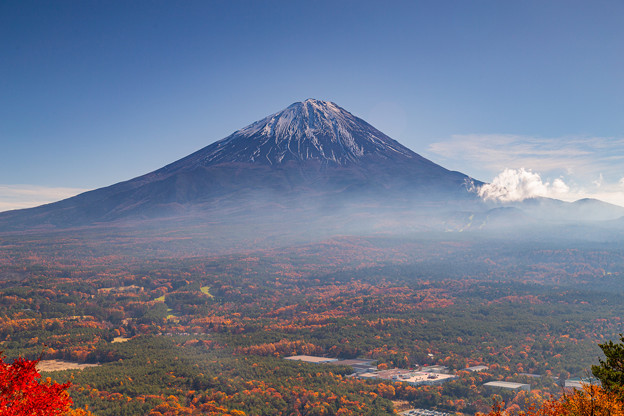 写真: 鳴沢村　紅葉台より望む富士山　その２