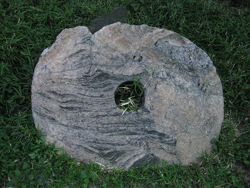 Stone money of Yap Island at Hibiya Park