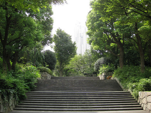 Stairs at Shinjuku Chuo Park