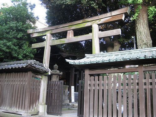 East torii of Ushijima jinja