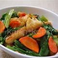 写真: 鶏と小松菜のマヨカレー炒め