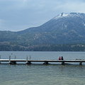 写真: 阿寒湖と雄阿寒岳