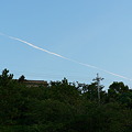 写真: 淡輪　飛行機雲 (3)
