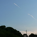 写真: 淡輪　飛行機雲 (2)