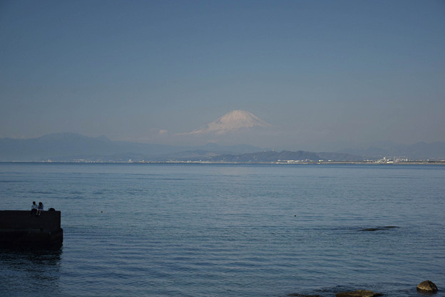写真: 二人の富士